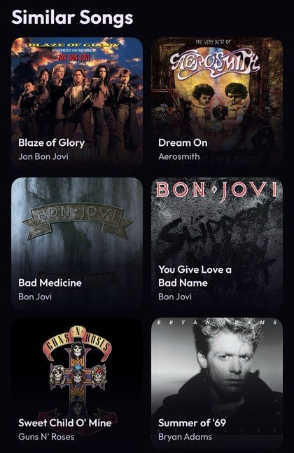 Similar Songs for "Wanted Dead or Alive"
